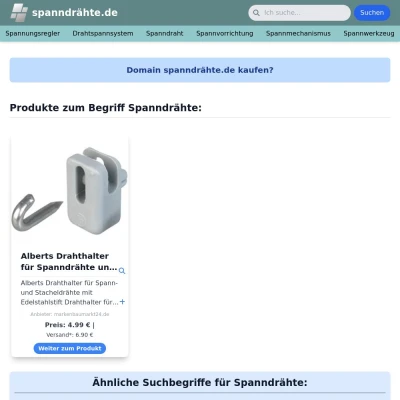 Screenshot spanndrähte.de