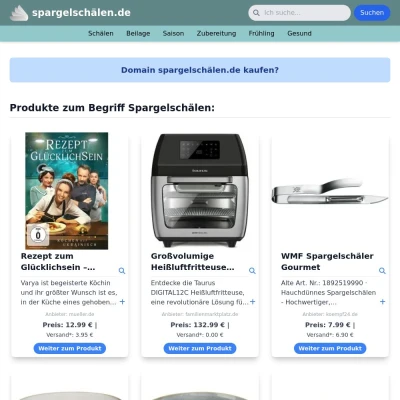 Screenshot spargelschälen.de