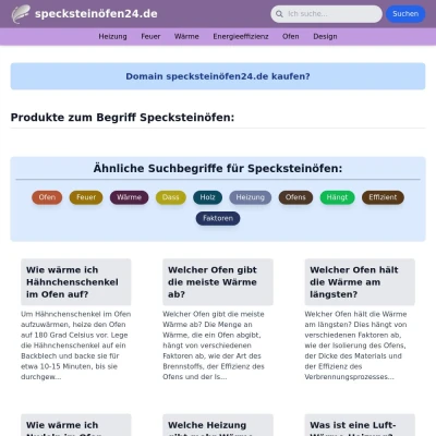 Screenshot specksteinöfen24.de