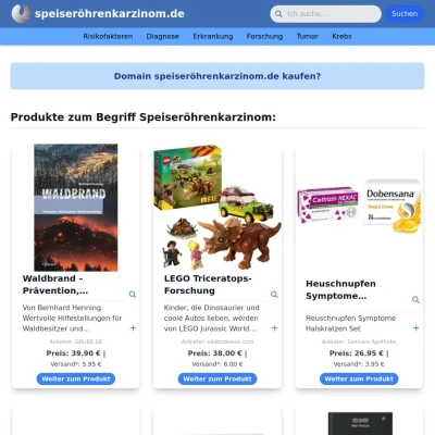 Screenshot speiseröhrenkarzinom.de