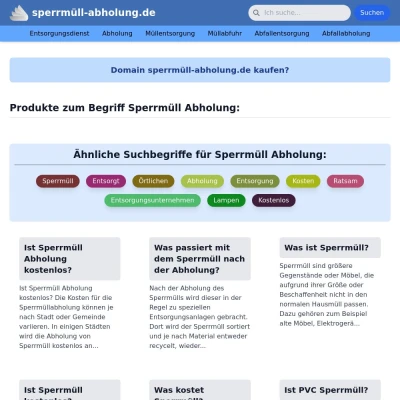 Screenshot sperrmüll-abholung.de