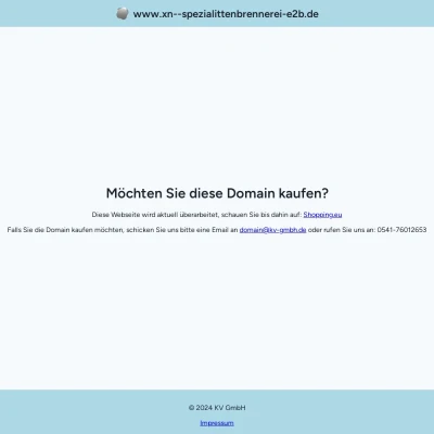 Screenshot spezialitätenbrennerei.de