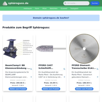 Screenshot sphäroguss.de