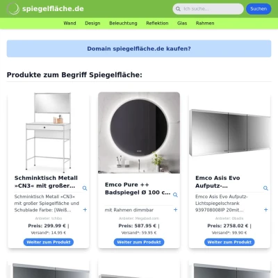 Screenshot spiegelfläche.de