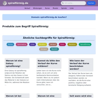 Screenshot spiralförmig.de