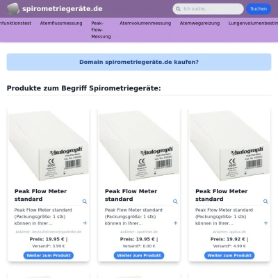 Screenshot spirometriegeräte.de