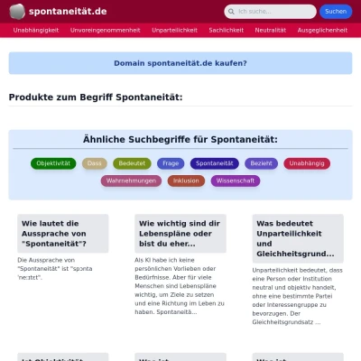 Screenshot spontaneität.de