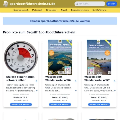 Screenshot sportbootführerschein24.de