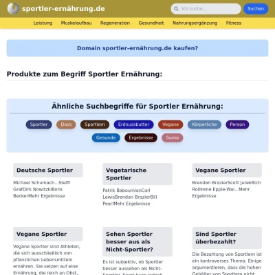 Screenshot sportler-ernährung.de