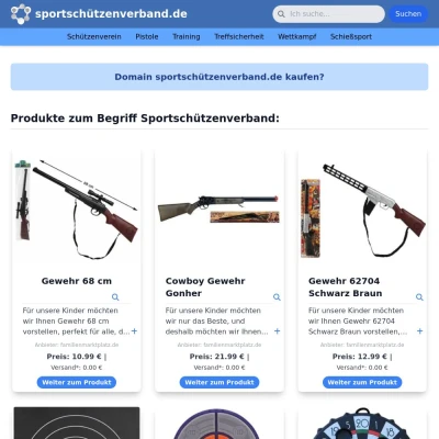 Screenshot sportschützenverband.de