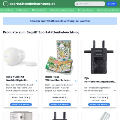 Screenshot sportstättenbeleuchtung.de