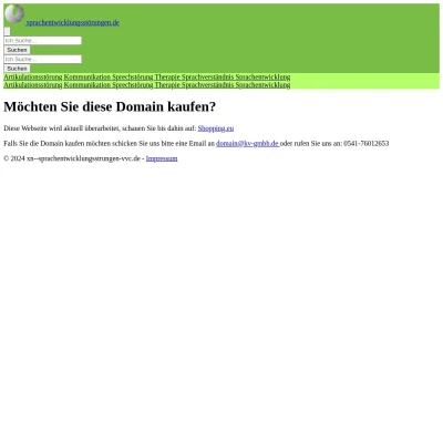 Screenshot sprachentwicklungsstörungen.de