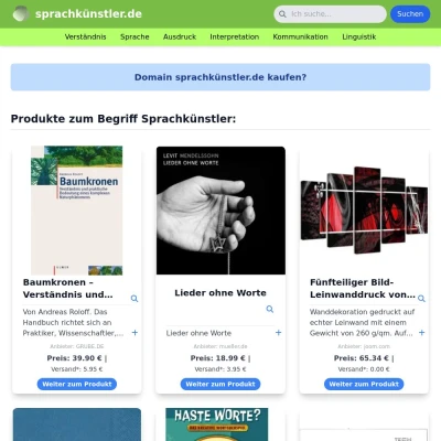 Screenshot sprachkünstler.de