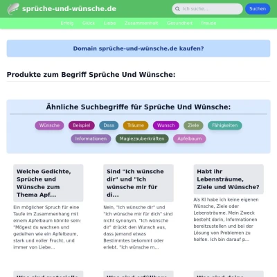 Screenshot sprüche-und-wünsche.de
