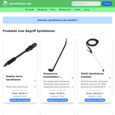 Screenshot sprühlanze.de