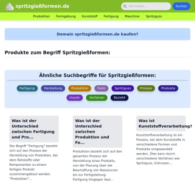 Screenshot spritzgießformen.de