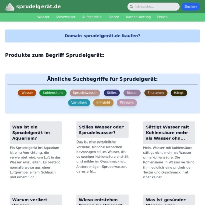 Screenshot sprudelgerät.de