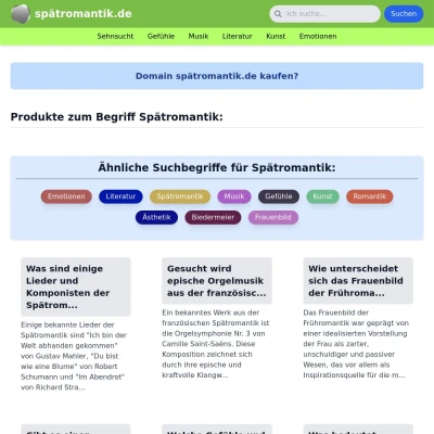 Screenshot spätromantik.de