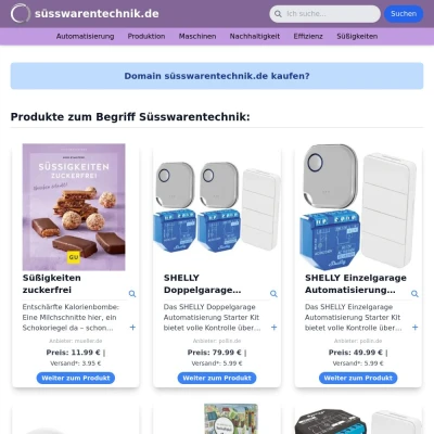 Screenshot süsswarentechnik.de