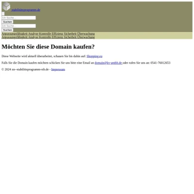 Screenshot stabilitätsprogramm.de