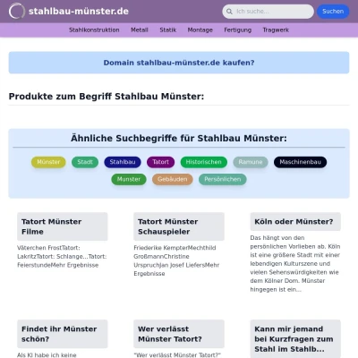 Screenshot stahlbau-münster.de
