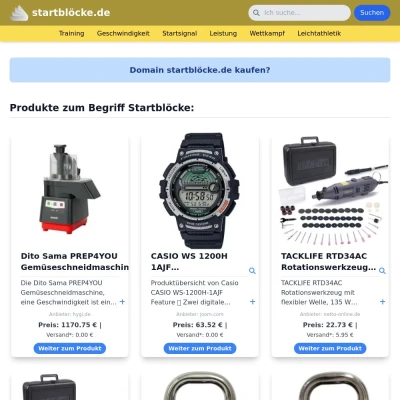 Screenshot startblöcke.de