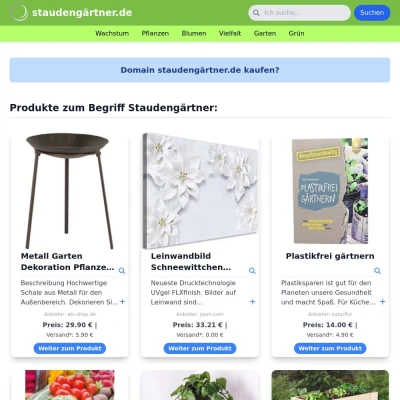 Screenshot staudengärtner.de