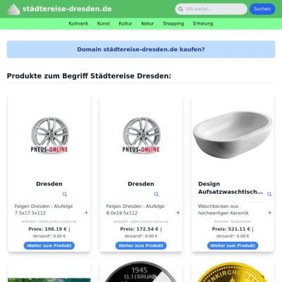 Screenshot städtereise-dresden.de