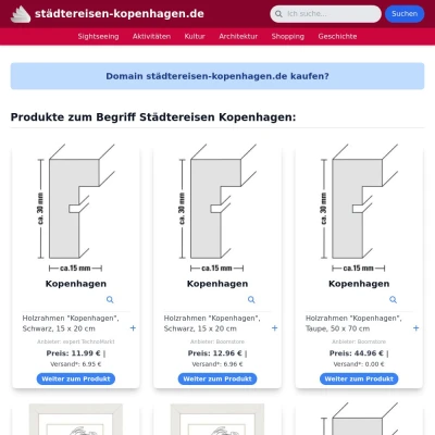 Screenshot städtereisen-kopenhagen.de