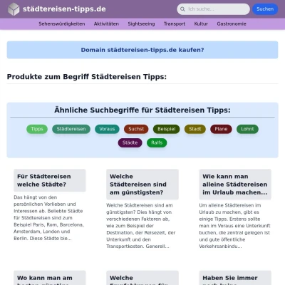 Screenshot städtereisen-tipps.de