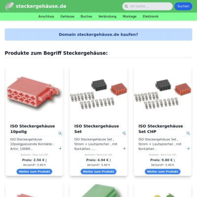 Screenshot steckergehäuse.de