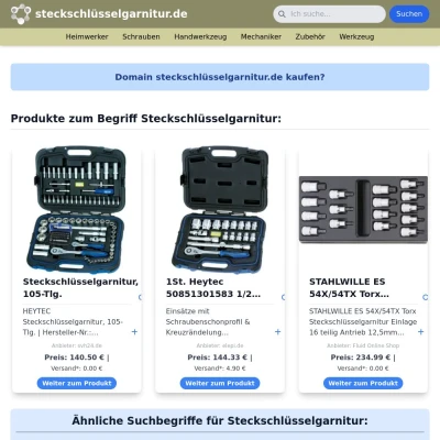 Screenshot steckschlüsselgarnitur.de