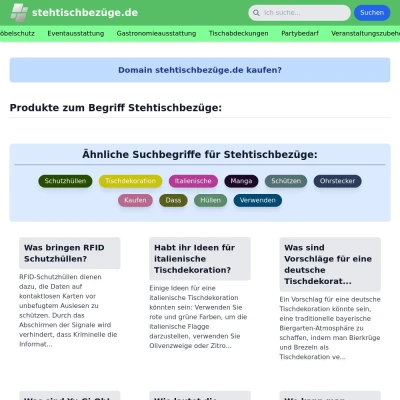 Screenshot stehtischbezüge.de