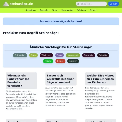 Screenshot steinasäge.de