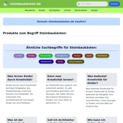 Screenshot steinbaukästen.de