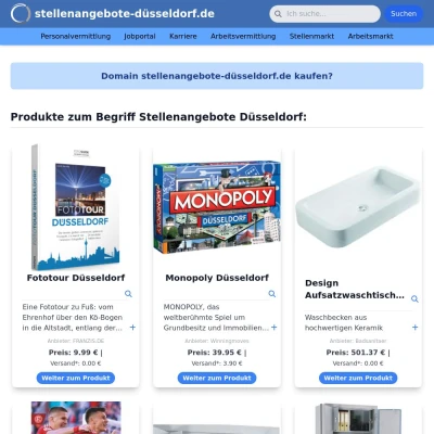 Screenshot stellenangebote-düsseldorf.de