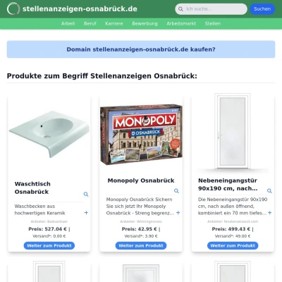 Screenshot stellenanzeigen-osnabrück.de