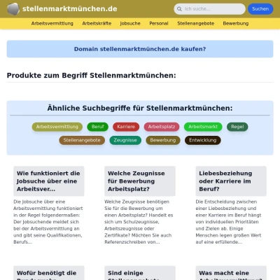 Screenshot stellenmarktmünchen.de