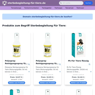 Screenshot sterbebegleitung-für-tiere.de