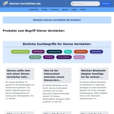 Screenshot stereo-verstärker.de