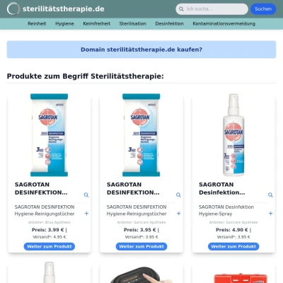 Screenshot sterilitätstherapie.de