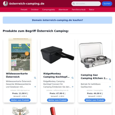 Screenshot österreich-camping.de