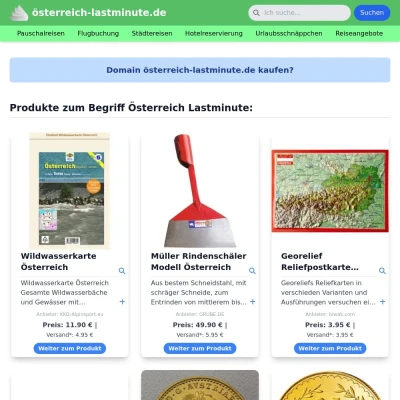 Screenshot österreich-lastminute.de