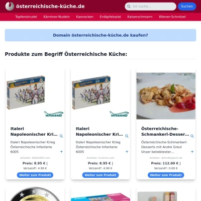 Screenshot österreichische-küche.de