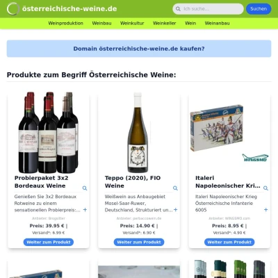 Screenshot österreichische-weine.de