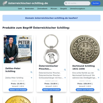 Screenshot österreichischer-schilling.de