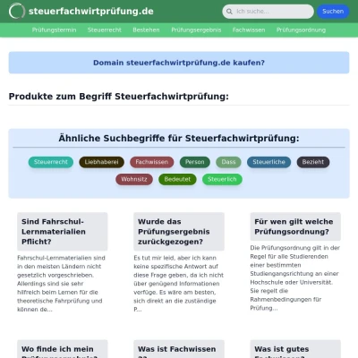 Screenshot steuerfachwirtprüfung.de