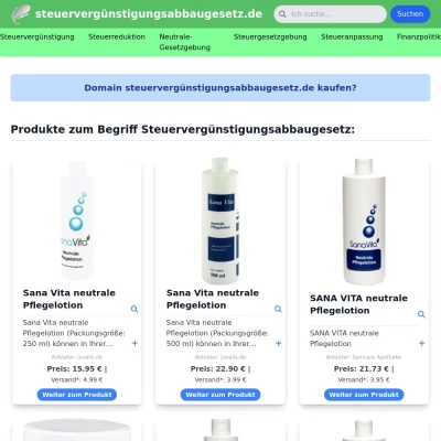 Screenshot steuervergünstigungsabbaugesetz.de