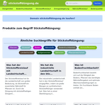 Screenshot stickstoffdüngung.de