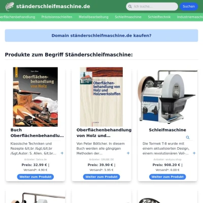 Screenshot ständerschleifmaschine.de